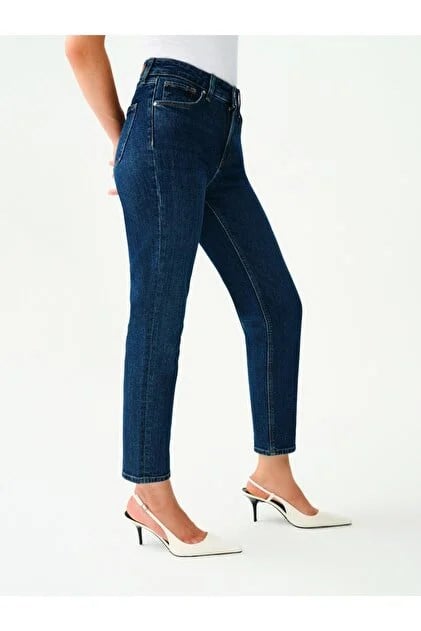 Loft LF 2037059 ELENA EMILY DARK BLUE WASH W PNT Lacivert Kadın Kot Pantolon