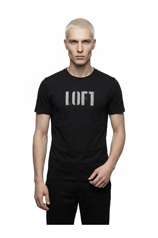 Loft LF 2042338 M TSS Siyah Erkek T-Shirt