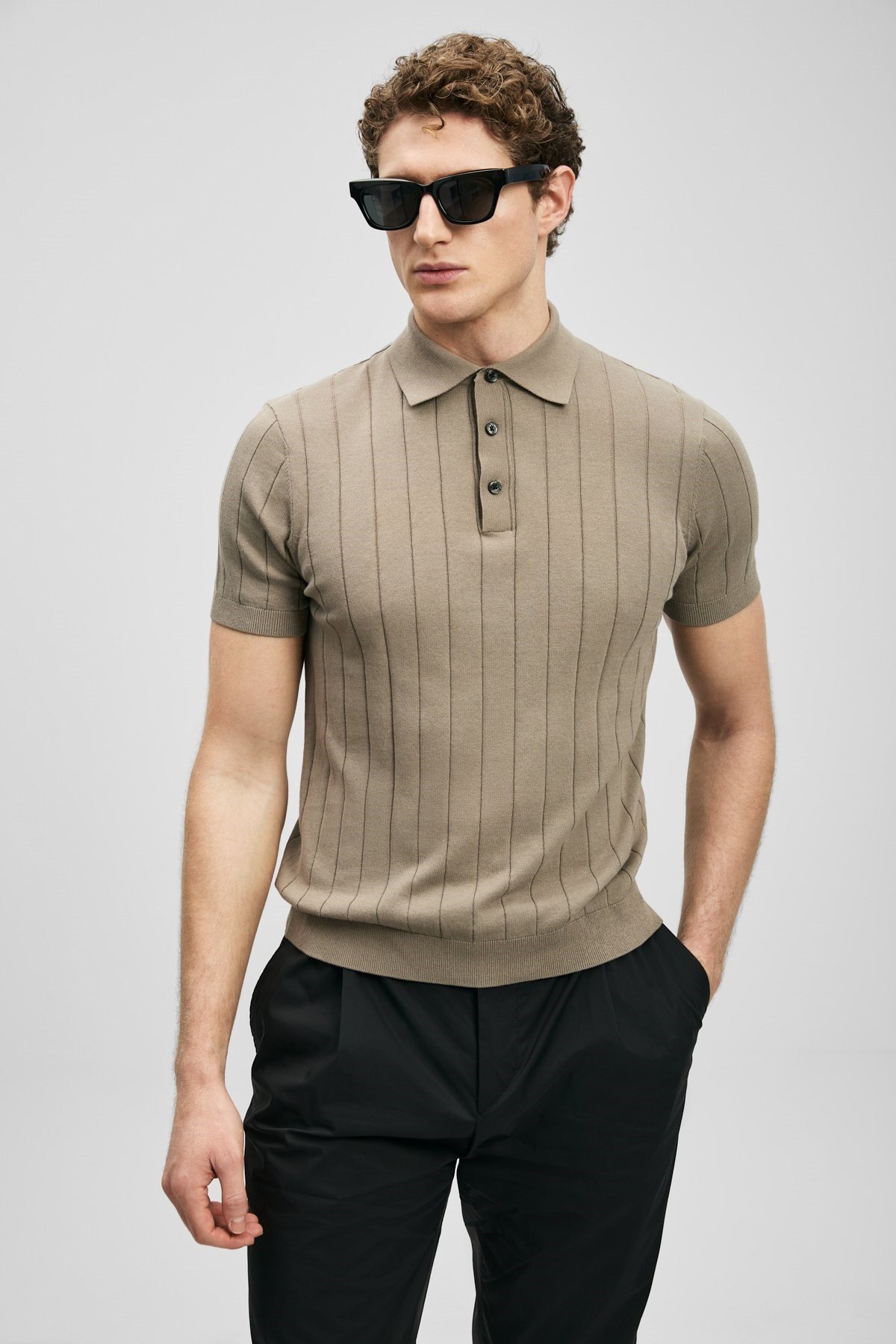 Lufian BOLD Bej Erkek T-Shirt