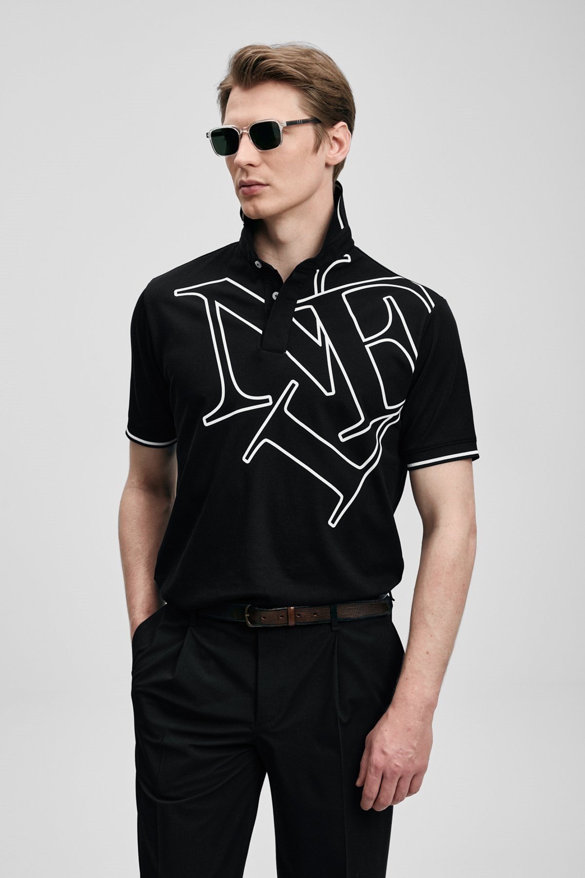 Lufian PARKER Siyah Erkek T-Shirt