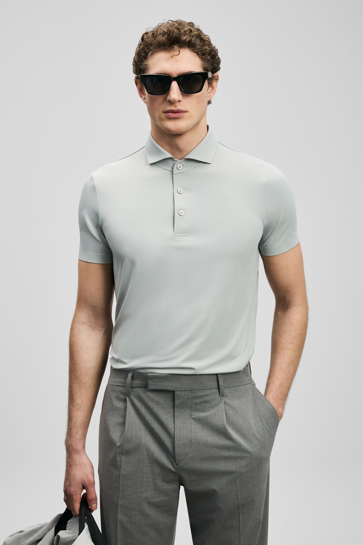 Lufian SPENCER Gri Erkek T-Shirt