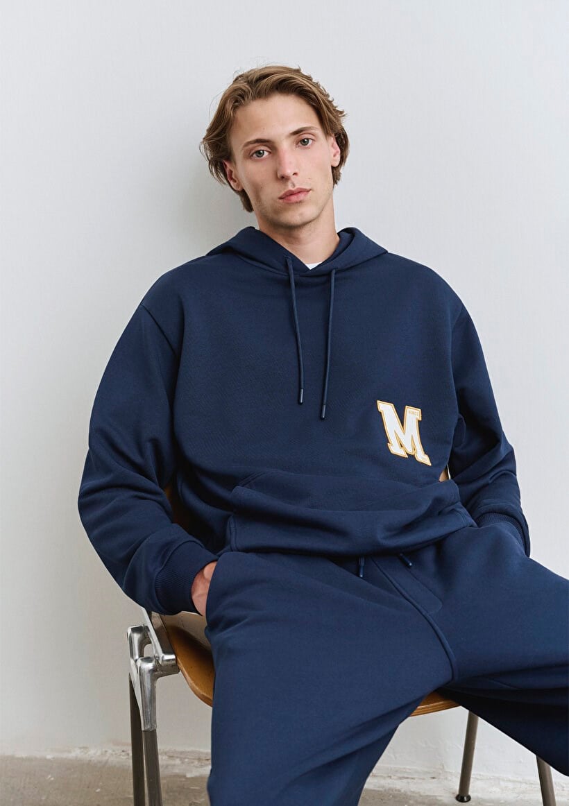 Mavi ACADEMY KAPÜŞONLU SWEATSHiRT Pageant Blu Saks Erkek Sweatshirt
