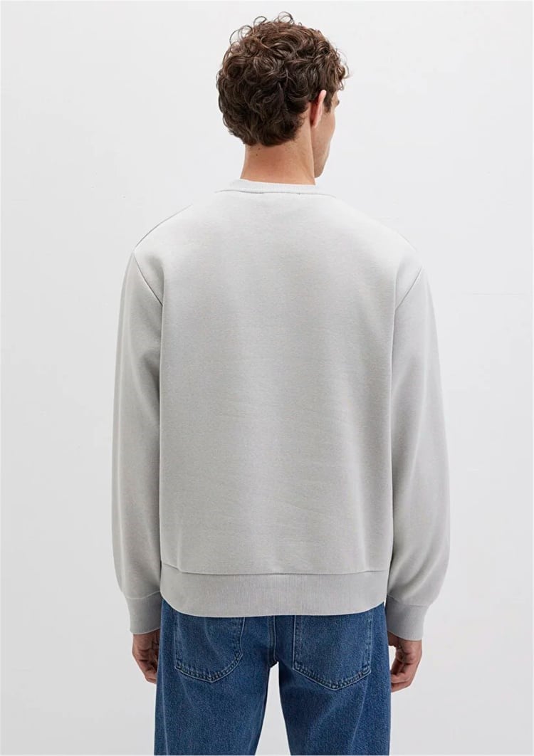 Mavi BiSiKLET YAKA SWEATSHiRT Acik Gri Gri Erkek Sweatshirt
