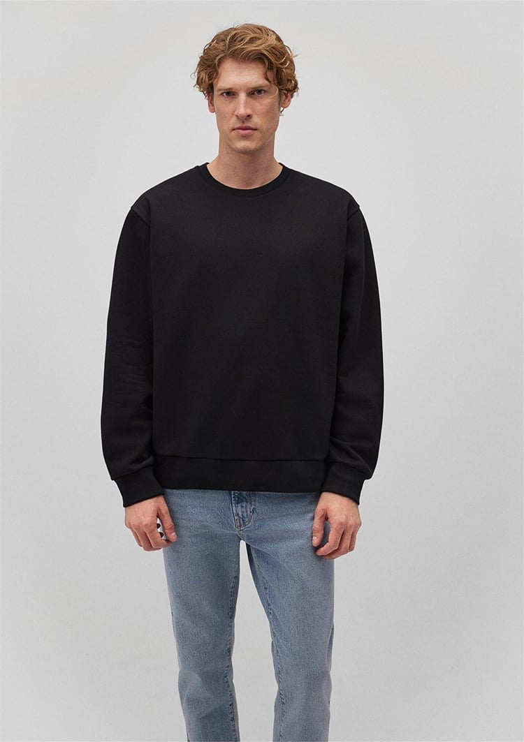 Mavi BiSiKLET YAKA SWEATSHiRT Siyah Siyah Erkek Sweatshirt