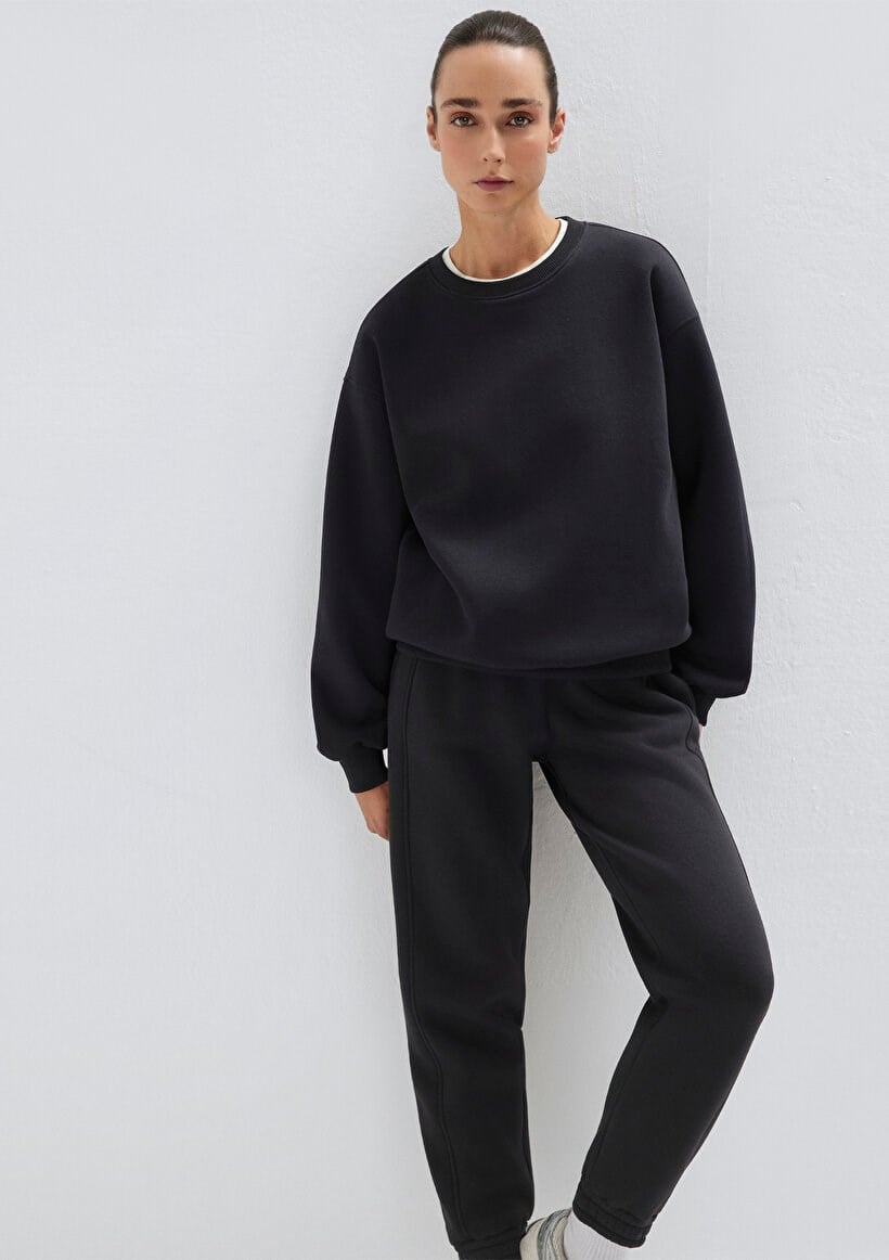 Mavi BiSiKLET YAKA SWEATSHiRT Siyah Siyah Kadın Sweatshirt