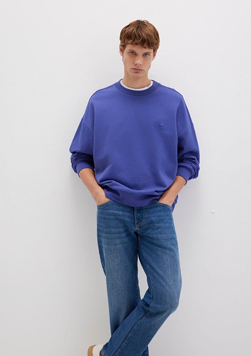 Mavi BiSiKLET YAKA SWEATSHiRT Tatli Lacivert Lacivert Erkek Sweatshirt
