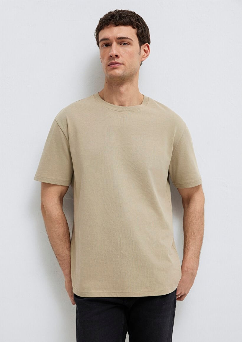 Mavi BİSİKLET YAKA TİŞÖRT Seneca Rock Bej Erkek T-Shirt