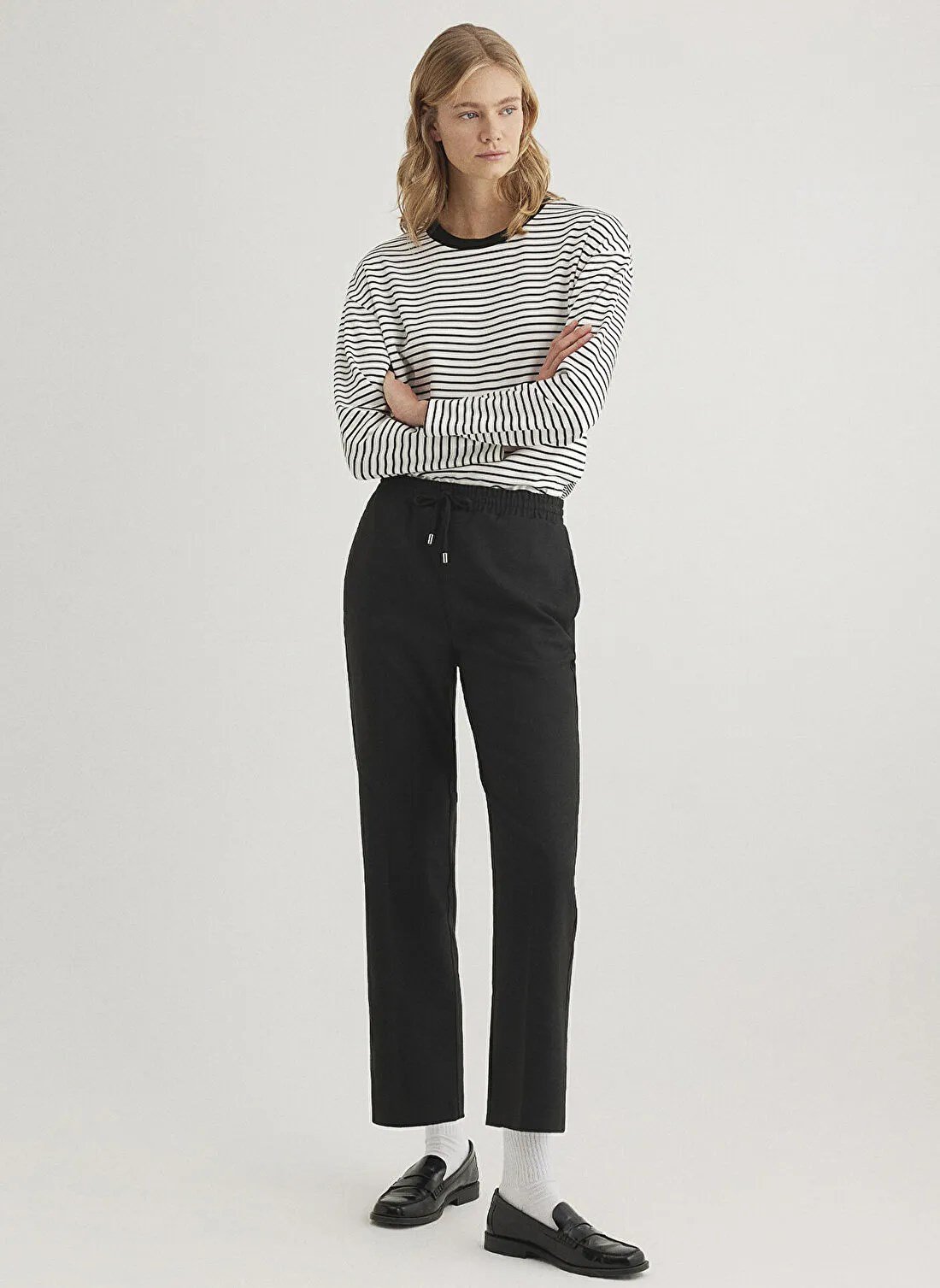 Mavi DOKUMA PANTOLON Siyah Siyah Kadın Pantolon