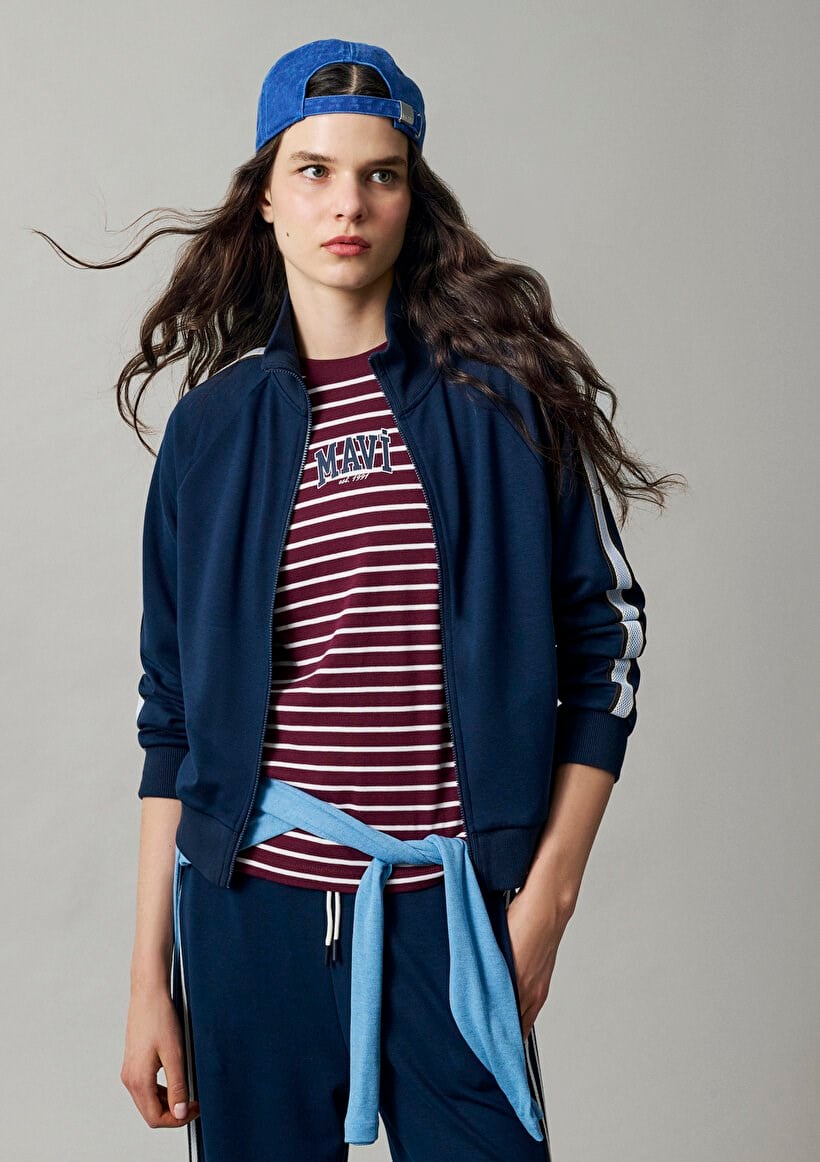 Mavi FERMUARLI SWEATSHIRT Koyu Lacivert Lacivert Kadın Sweatshirt