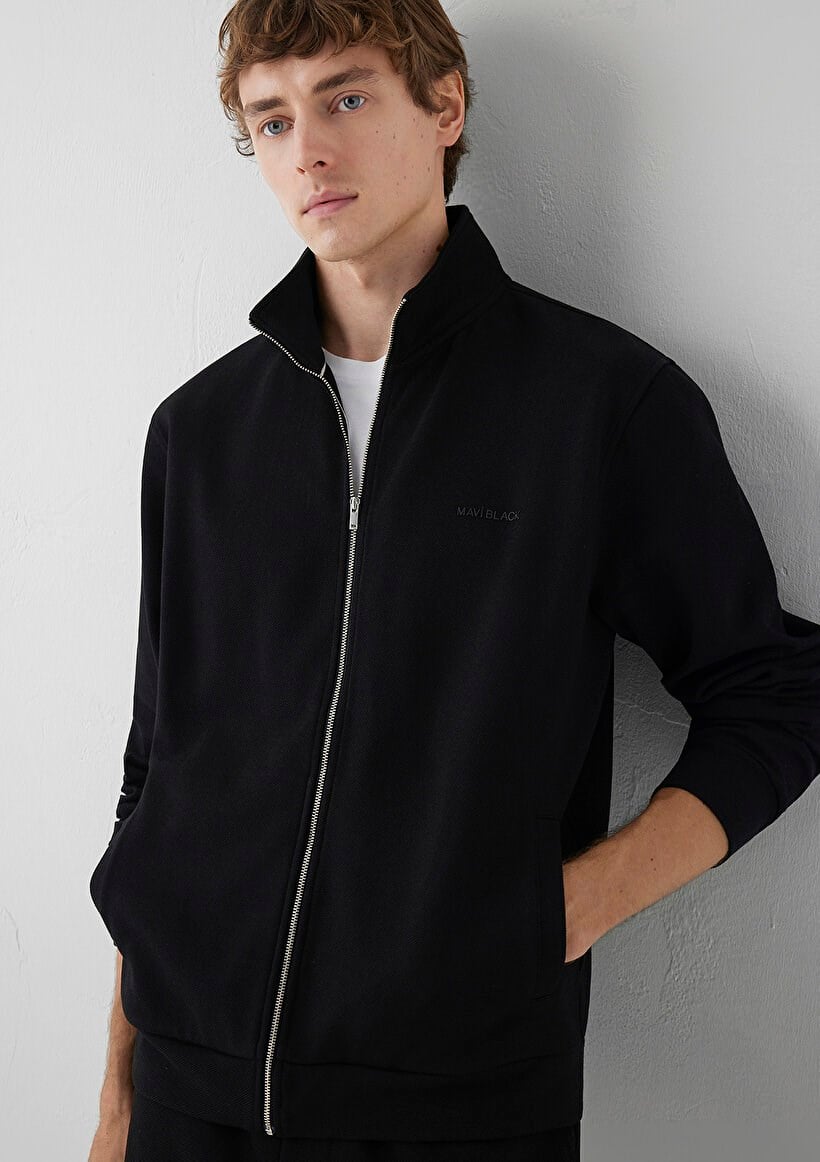 Mavi FULL ZIP SWEATSHIRT Siyah Siyah Erkek Sweatshirt