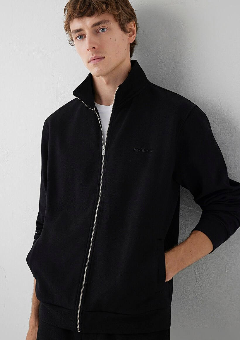 Mavi FULL ZIP SWEATSHIRT Siyah Siyah Erkek Sweatshirt M0S10628-900