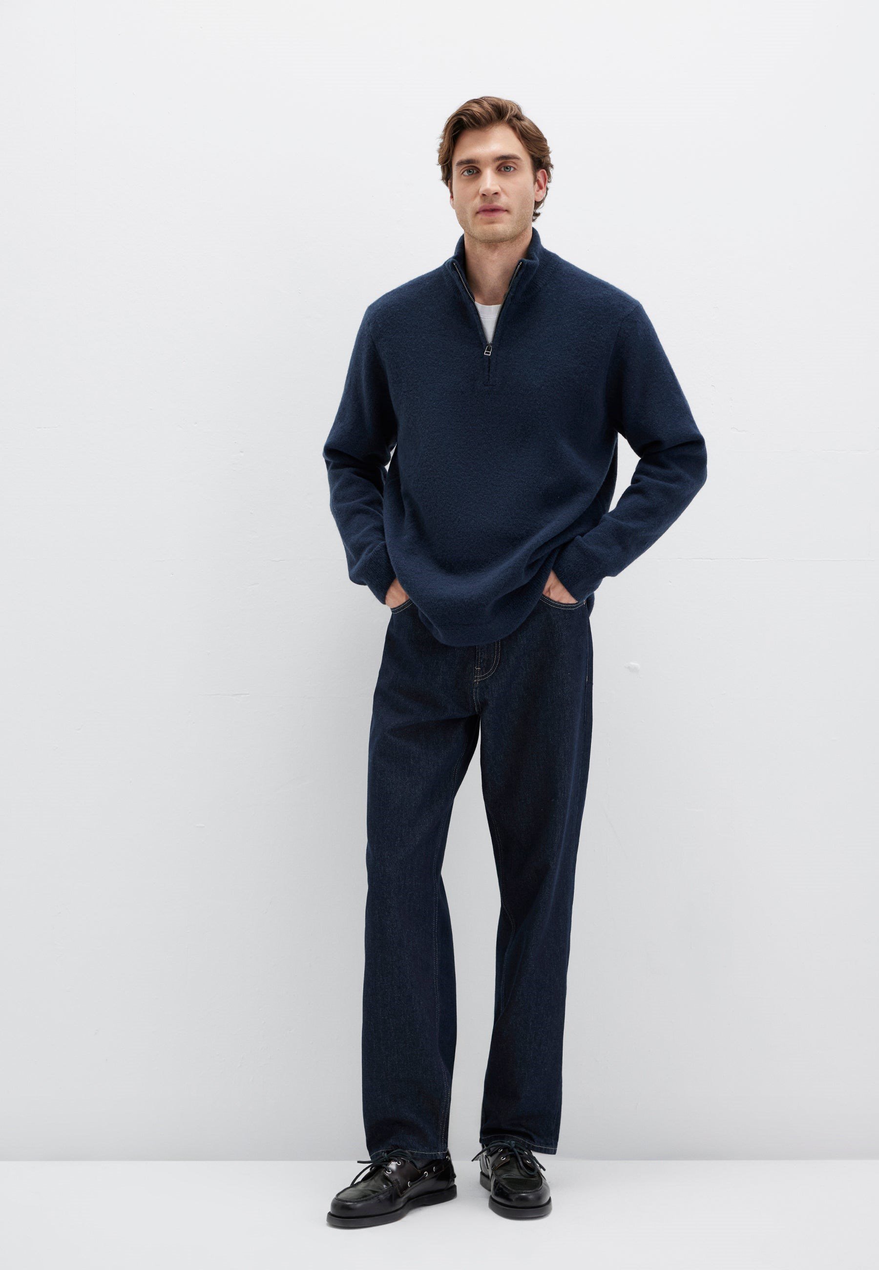 Mavi HALF ZiP KAZAK Gece Lacivert Lacivert Erkek Kazak