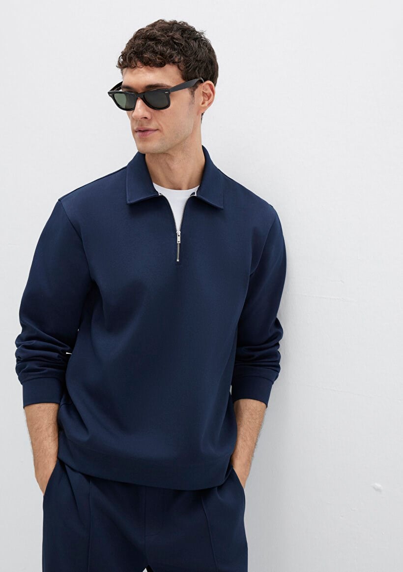 Mavi HALF ZiP SWEATSHiRT Safir Lacivert Lacivert Erkek Sweatshirt