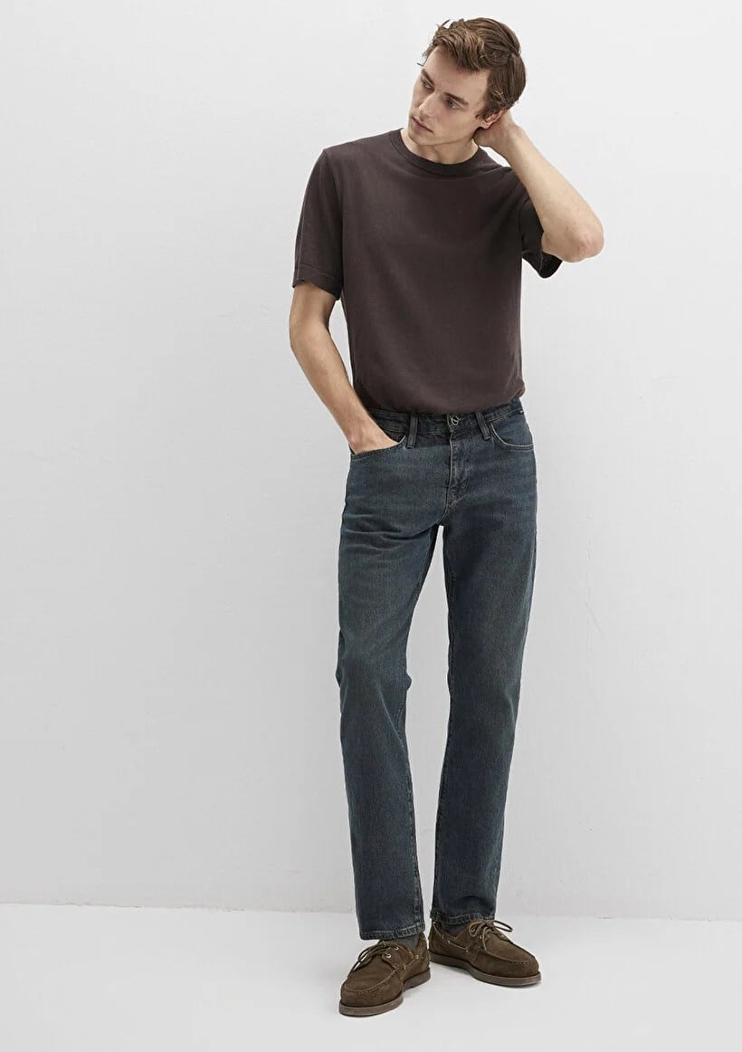 Mavi HUNTER Dark Brown Shaded Mavi Black Denim Erkek Kot Pantolon