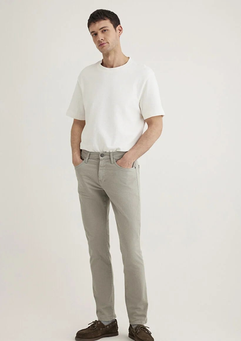 Mavi JAKE Forest Fog Mavi Black Bej Erkek Kot Pantolon