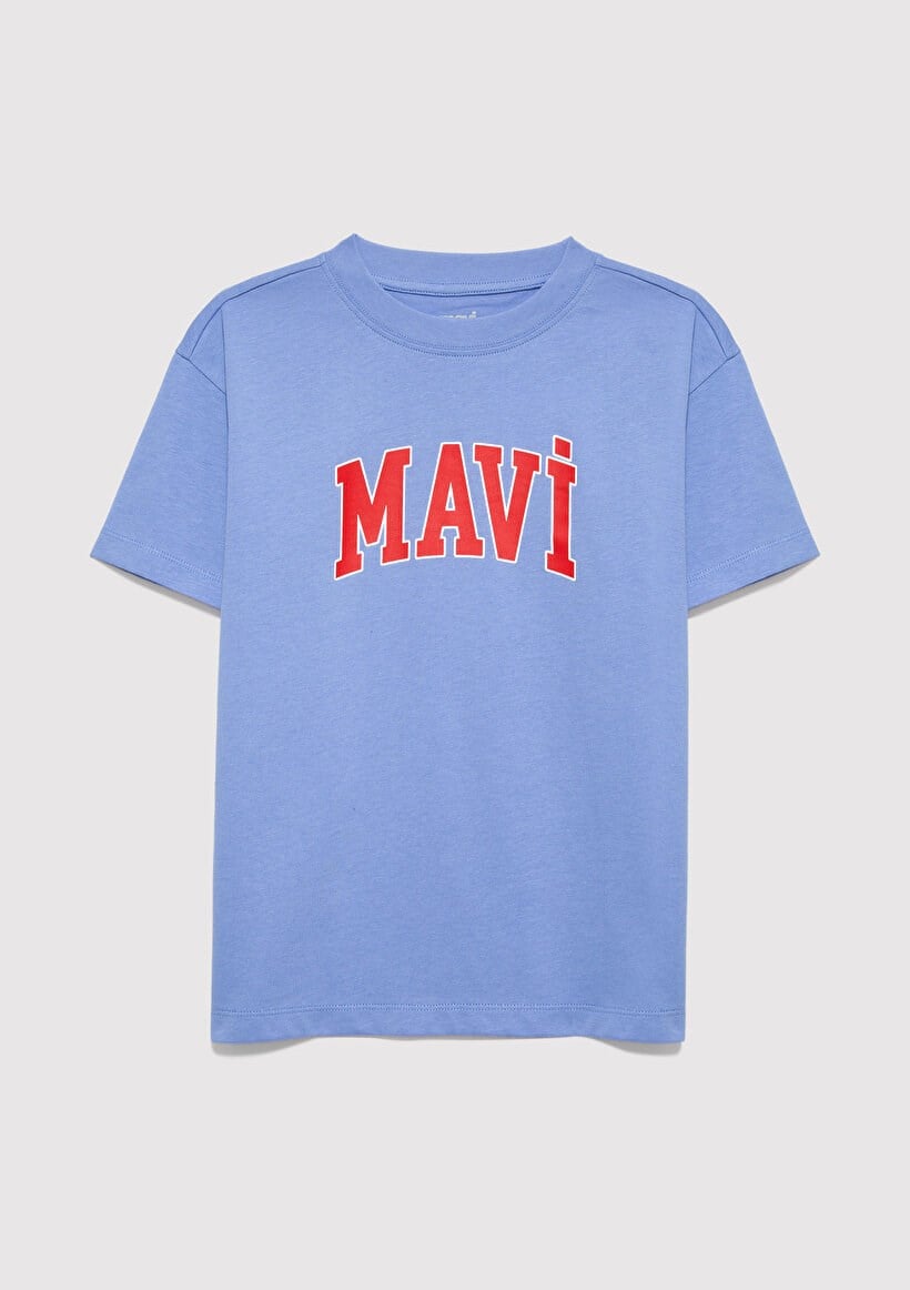 Mavi JENERİK MAVI LOGO BASKILI TİŞÖRT Persian Lila Kız Çocuk T-Shirt
