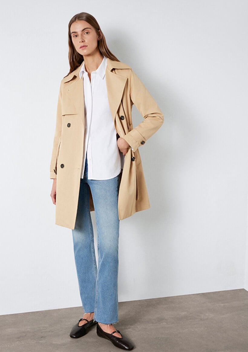 Mavi KADIN TRENCHCOAT Curd and Whey Bej Kadın Trençkot