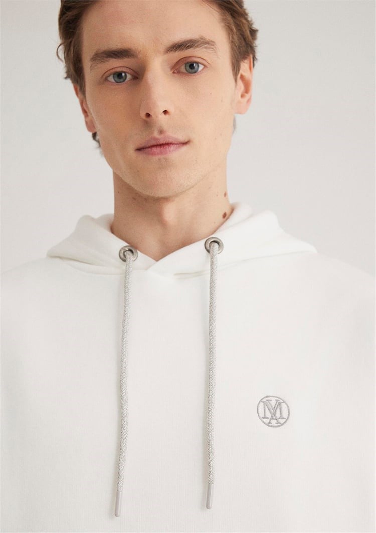 Mavi KAPÜŞONLU SWEATSHiRT Kirik Beyaz Beyaz Erkek Sweatshirt