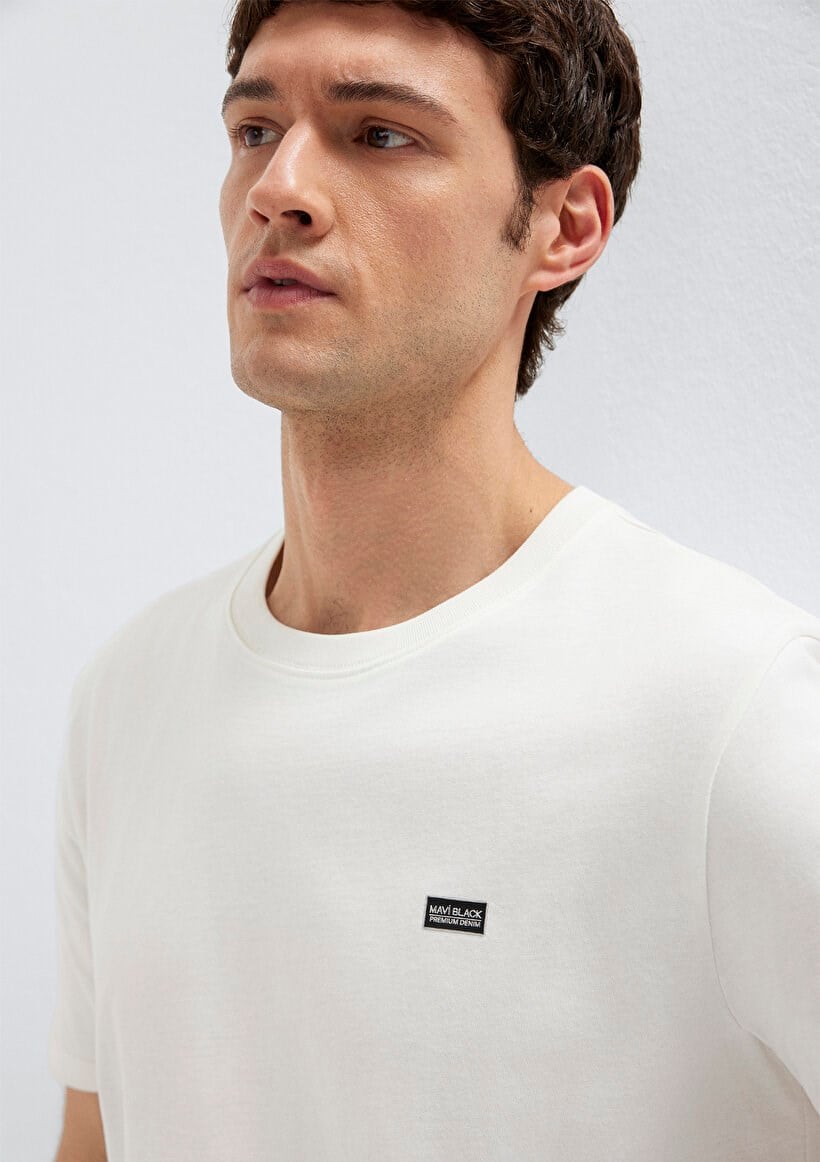 Mavi KISA KOL TİŞÖRT Kırık Beyaz Kırık Beyaz Erkek T-Shirt