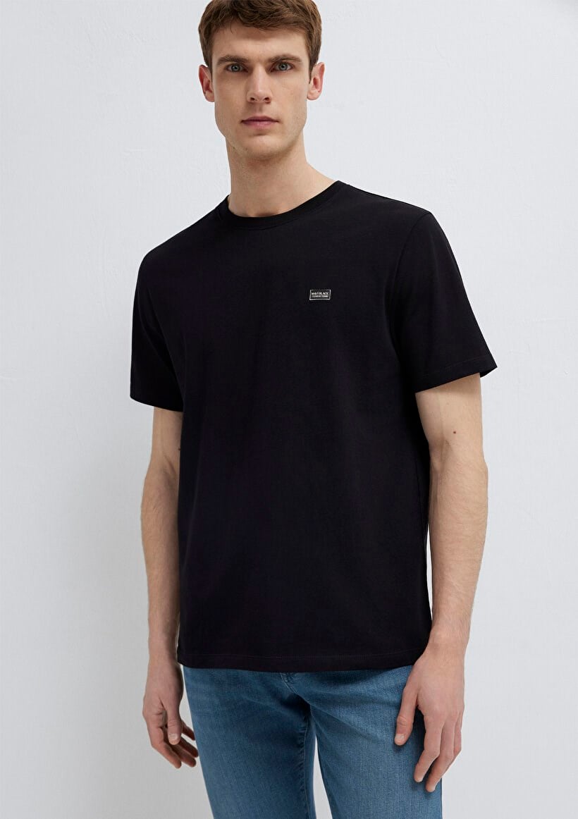 Mavi KISA KOL TİŞÖRT Siyah Siyah Erkek T-Shirt