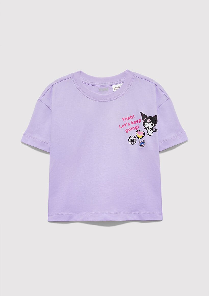Mavi KUROMI BASKILI TİŞÖRT Pastel Lilac Lila Kız Çocuk T-Shirt