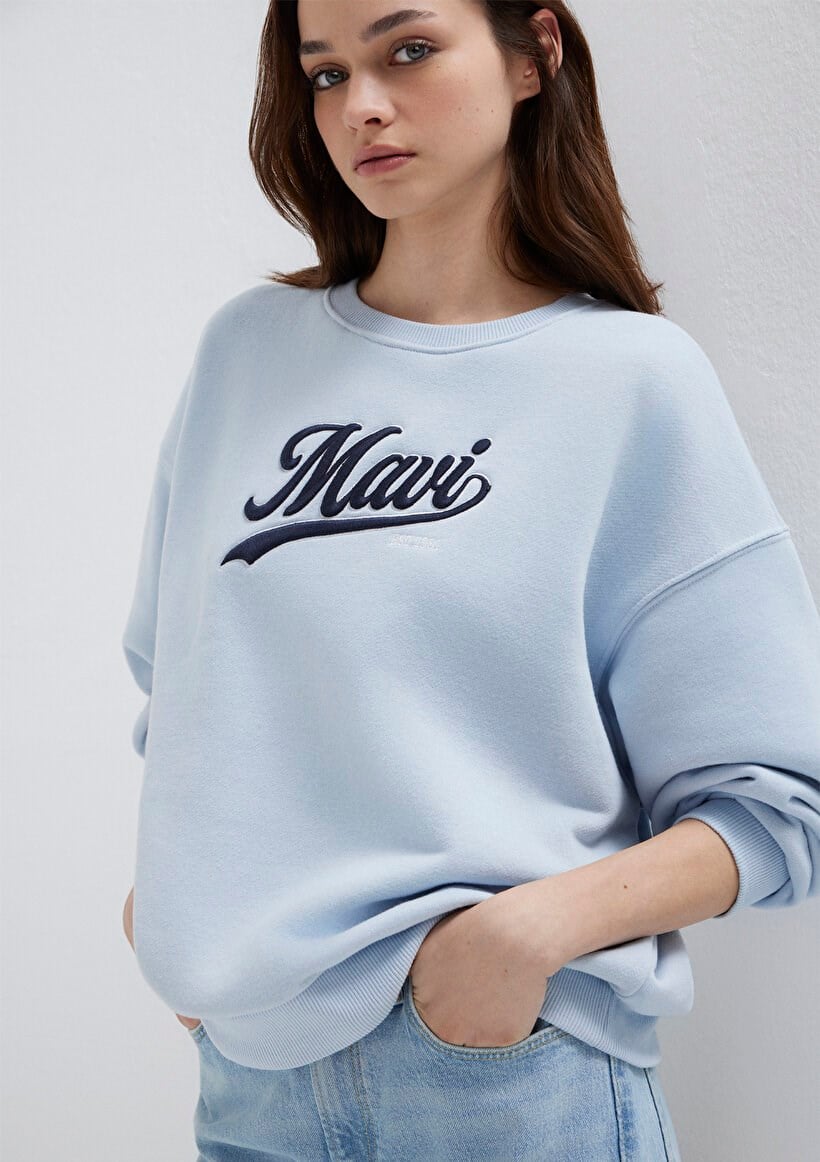 Mavi LOGO BASKiLi SWEATSHiRT Bebe Mavi Mavi Kadın Sweatshirt