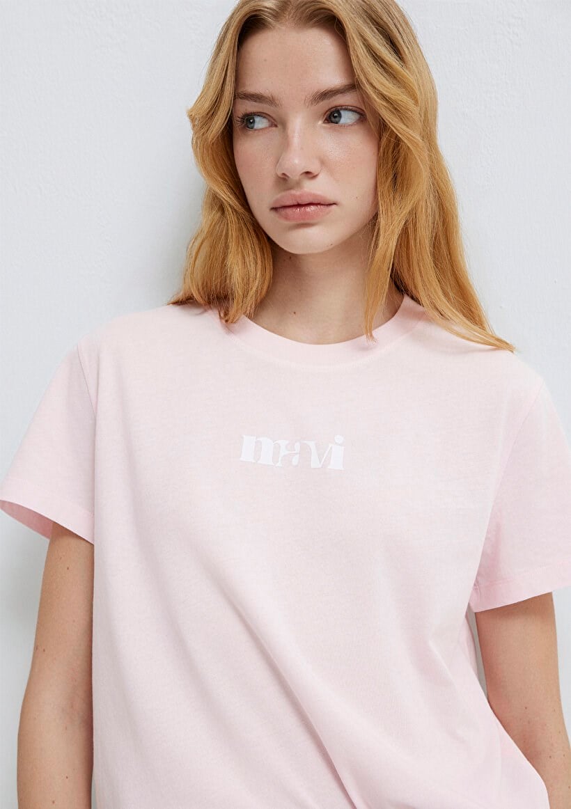 Mavi LOGO TIŞORT Pink-a Boo Pembe Kadın T-Shirt