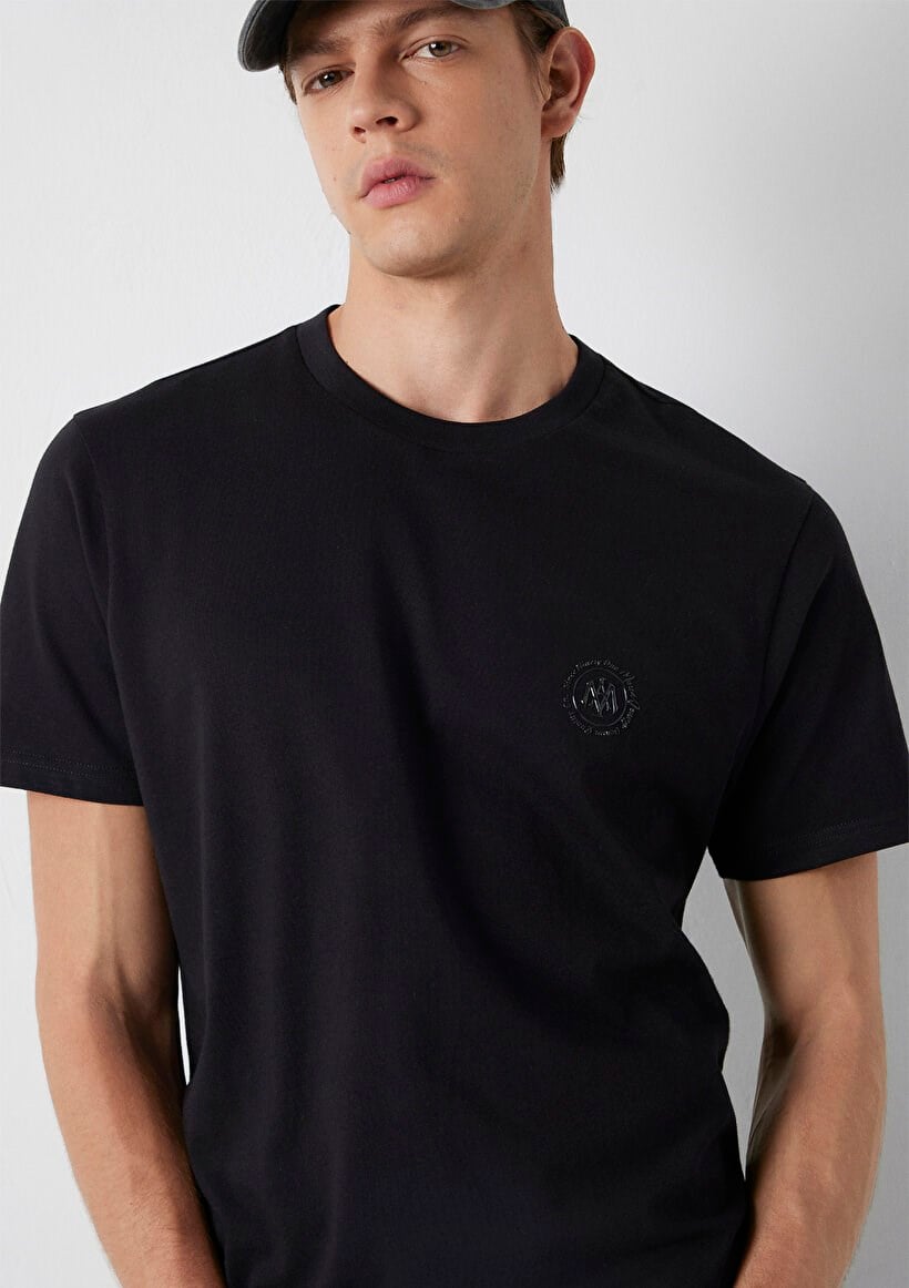 Mavi LOGO TİŞÖRT Siyah Siyah Erkek T-Shirt