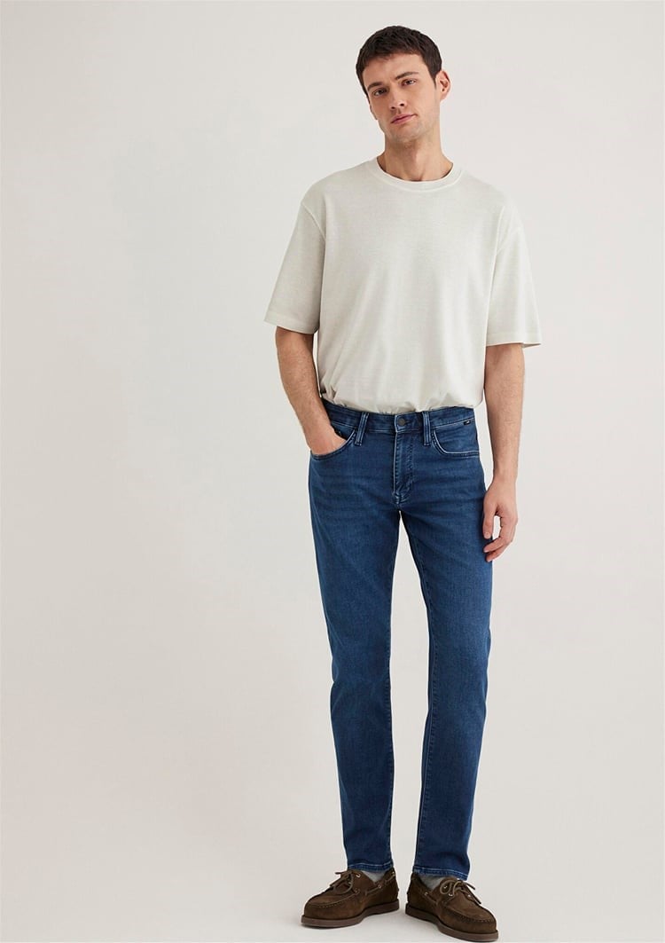 Mavi MARCUS Dark Brushed Sporty Denim Erkek Kot Pantolon