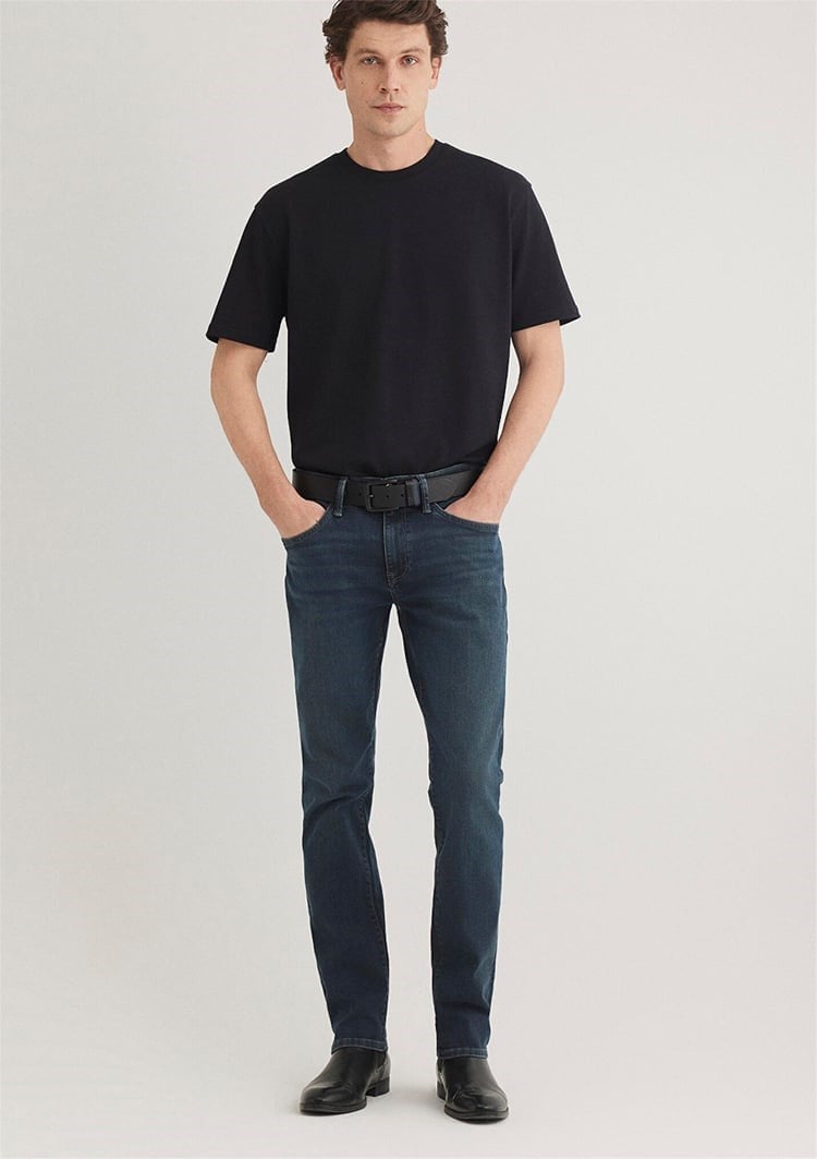 Mavi MARCUS Dark Shaded Lux Black Denim Erkek Kot Pantolon