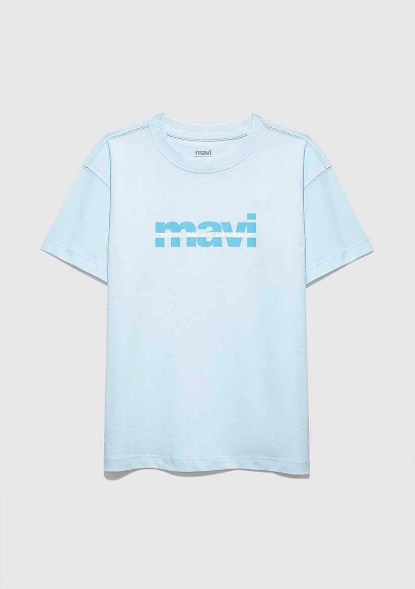 Mavi MAVİ BASKILI LOGO TİŞÖRT Delicate Blue Açık Mavi Erkek Çocuk T-Shirt