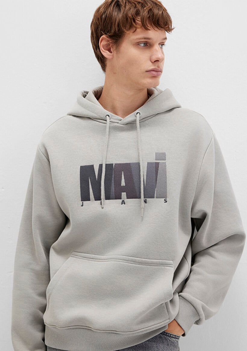Mavi MAVİ BASKILI SWEATSHIRT Mineral Gri Gri Erkek Sweatshirt M0S10199-70093