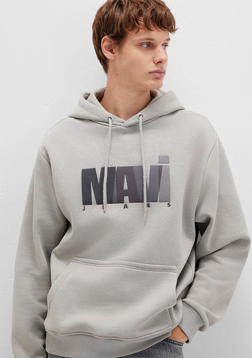 Mavi MAVi BASKiLi SWEATSHiRT Mineral Gri Gri Erkek Sweatshirt