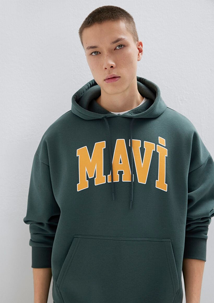 Mavi MAVi BASKiLi SWEATSHiRT Yosun YeSili Petrol Erkek Sweatshirt