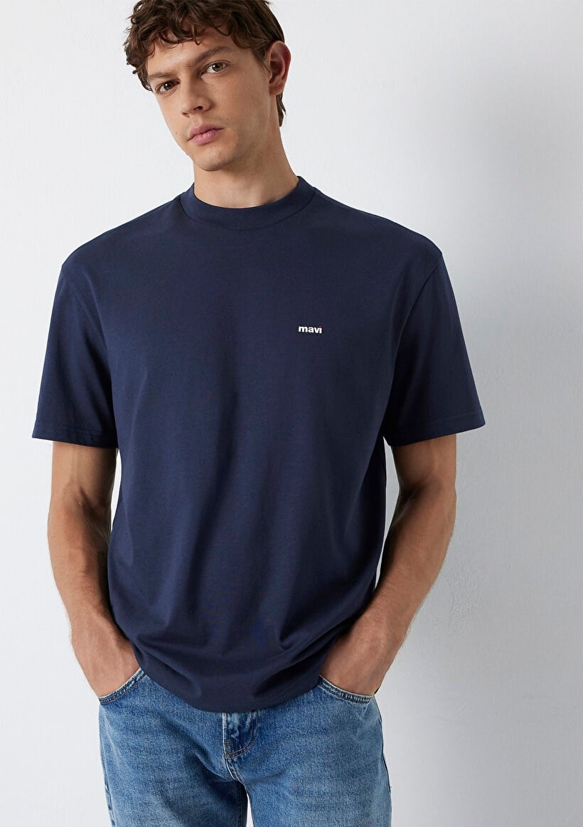 Mavi MAVİ BASKILI TİŞÖRT Gece Lacivert Lacivert Erkek T-Shirt