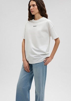Mavi MAVI BASKILI TİŞÖRT Kırık Beyaz Beyaz Kadın T-Shirt