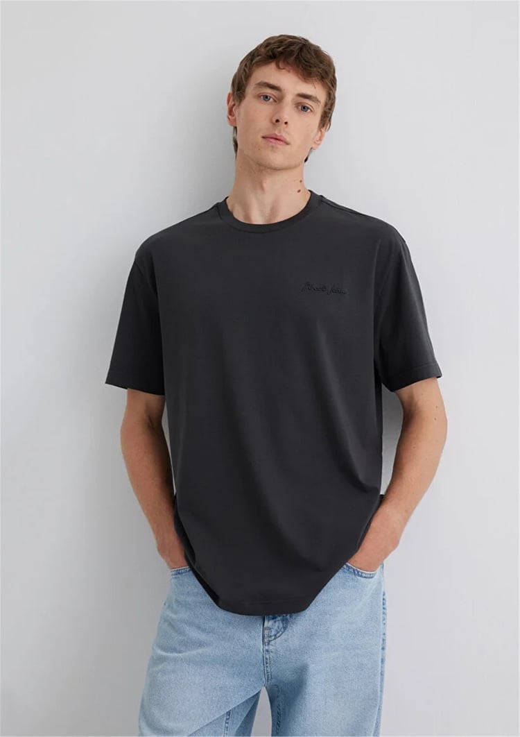 Mavi MAVİ JEANS TİŞÖRT Pirate Black Antrasit Erkek T-Shirt