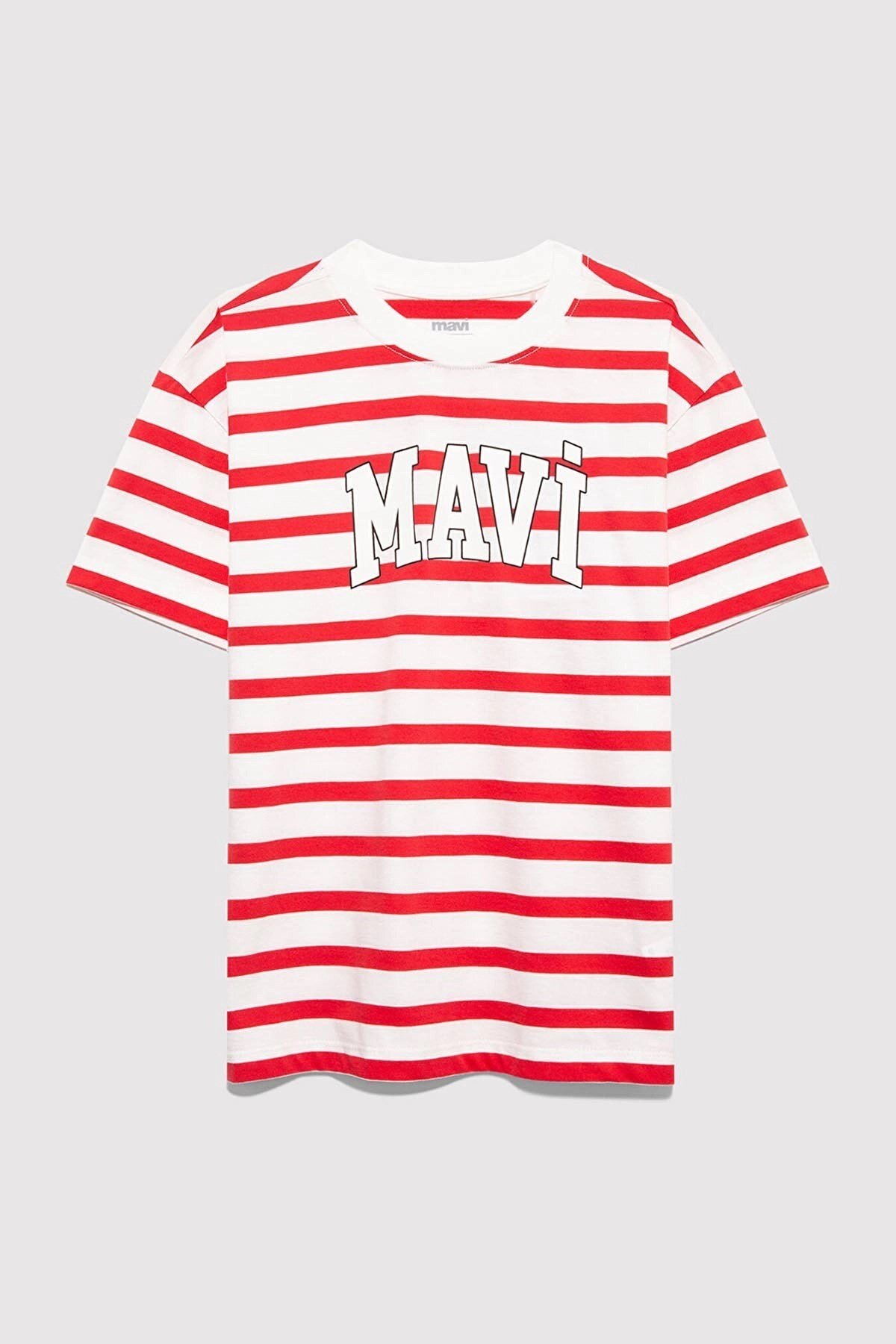 Mavi MAVİ LOGO BASKILI TİŞÖRT Scarlet Stripe Kırmızı Erkek Çocuk T-Shirt