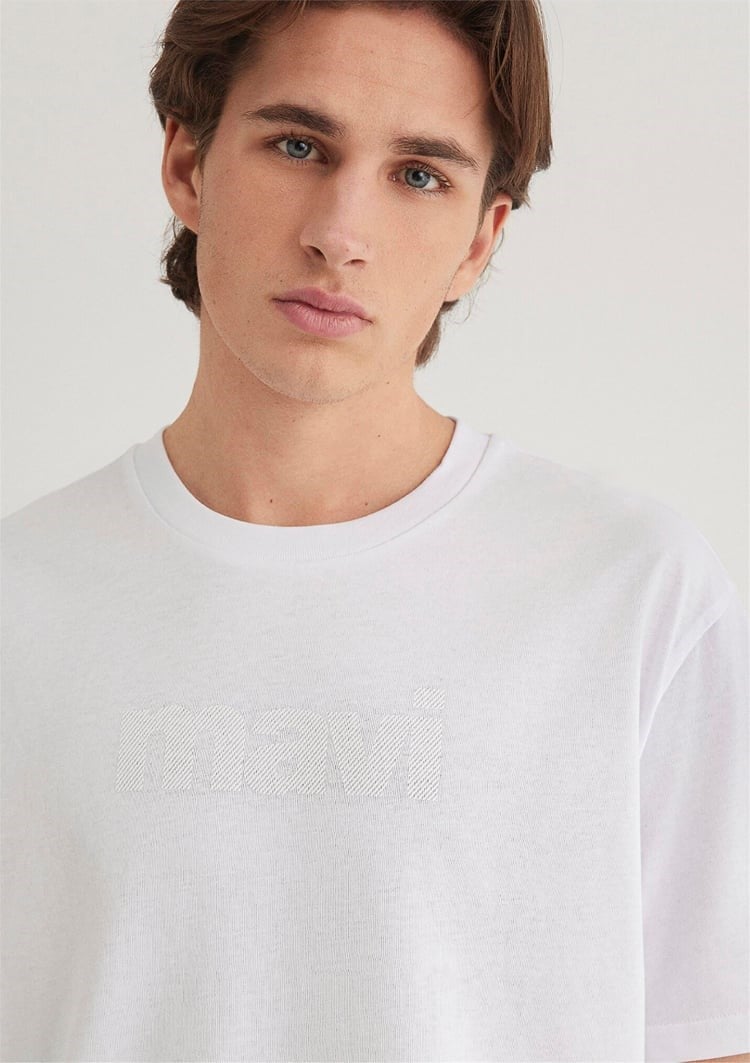 Mavi MAVİ LOGO TİŞÖRT Beyaz Beyaz Erkek T-Shirt