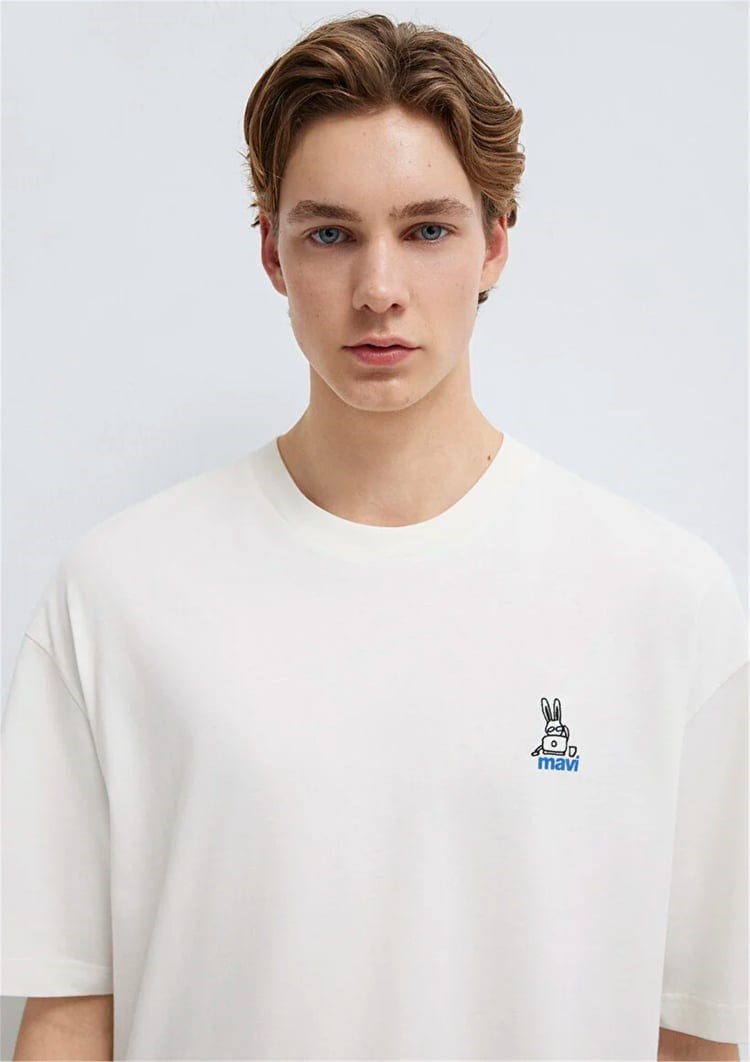 Mavi MAVİ LOGO TİŞÖRT Kırık Beyaz Kırık Beyaz Erkek T-Shirt