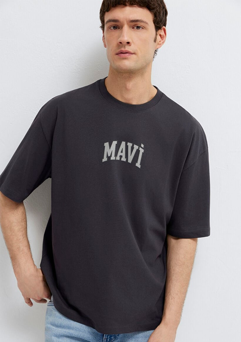 Mavi MAVİ LOGO TİŞÖRT Kömür Antrasit Erkek T-Shirt