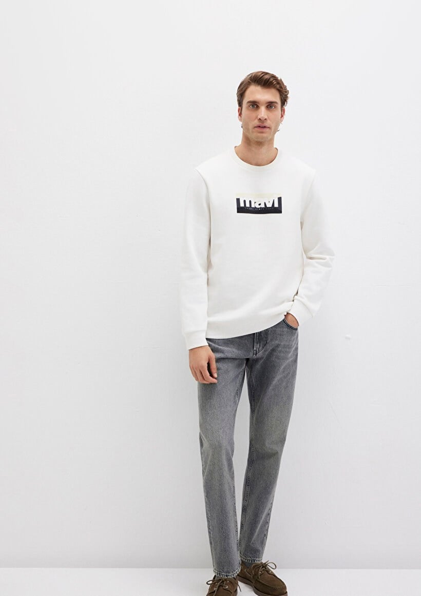 Mavi MAVİ SWEATSHIRT  Kırık Beyaz Beyaz Erkek Sweatshirt M0S10203-70057