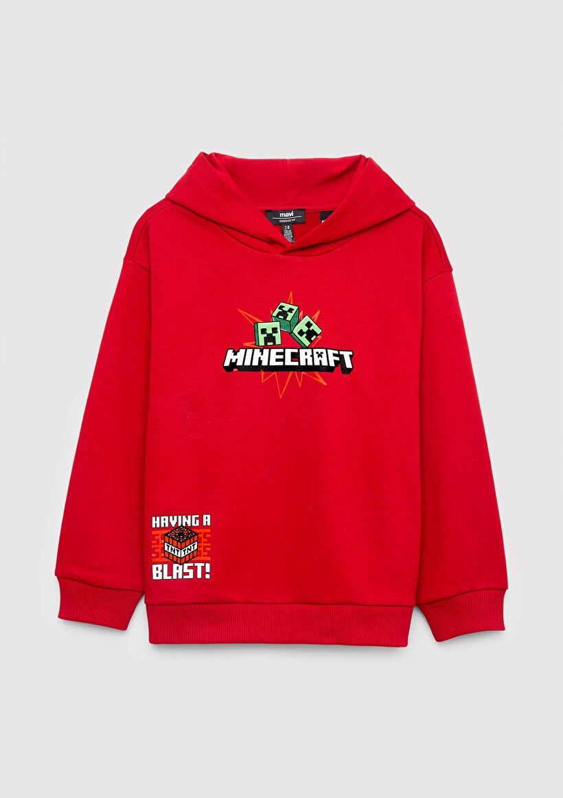Mavi MINECRAFT SWEATSHIRT Kırmızı Kırmızı Erkek Çocuk Sweatshirt