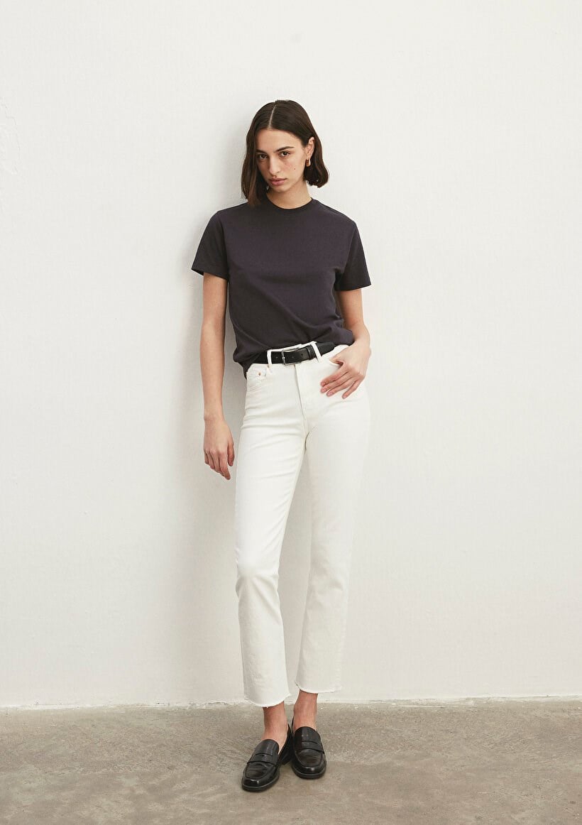 Mavi NEW YORK White Denim Beyaz Kadın Kot Pantolon