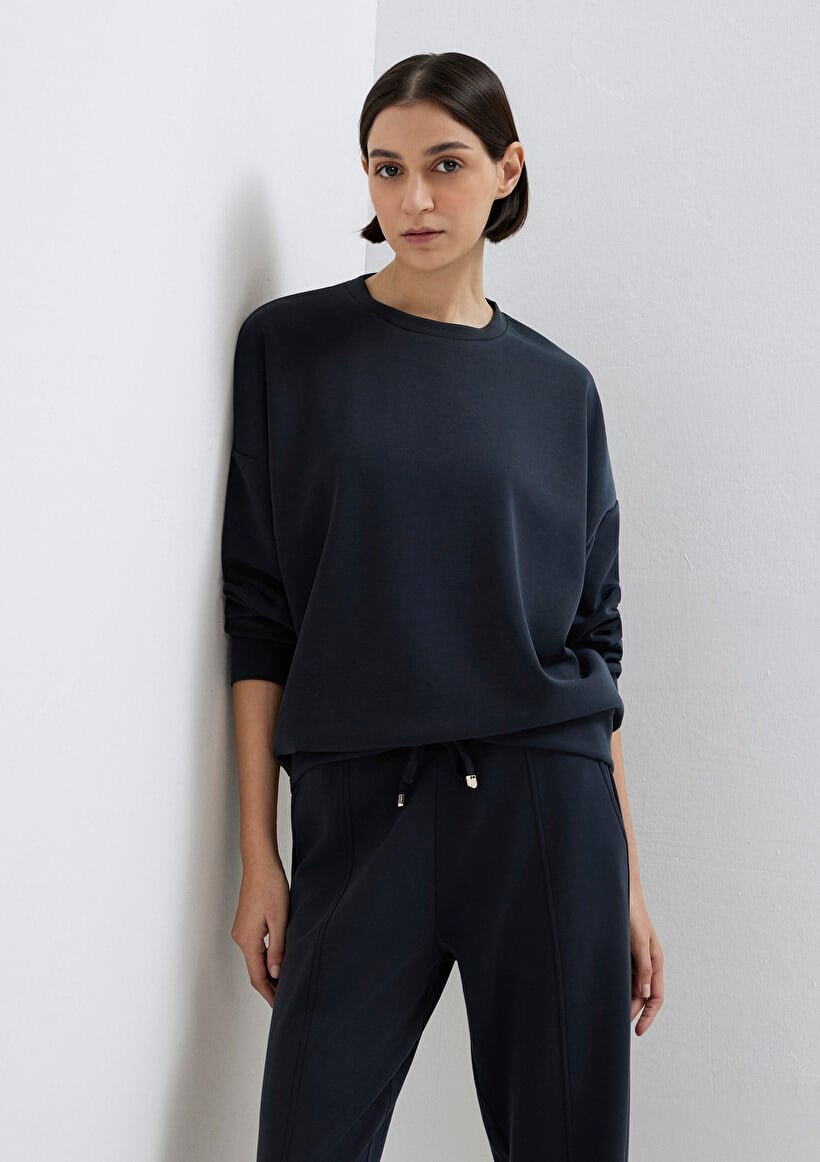 Mavi OVERSiZE SWEATSHiRT Siyah Siyah Kadın Sweatshirt