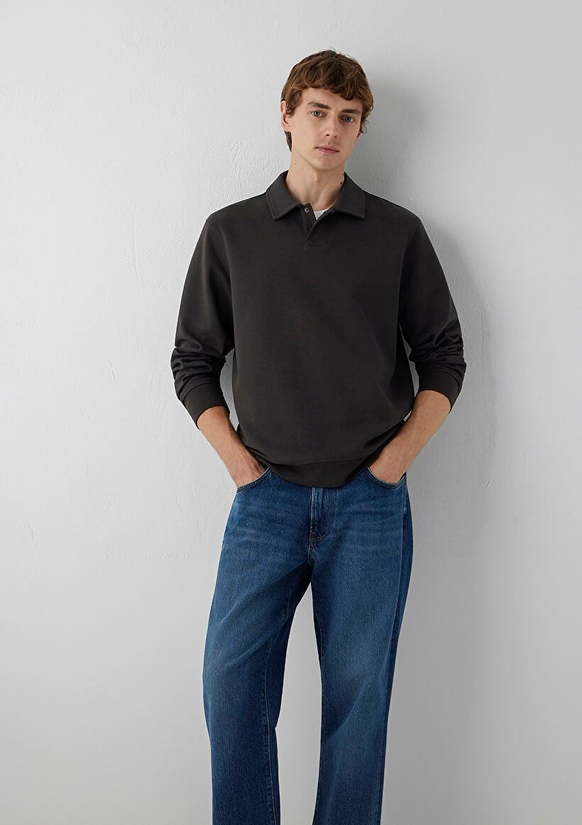 Mavi POLO YAKA SWEATSHIRT Espresso Kahverengi Erkek Sweatshirt