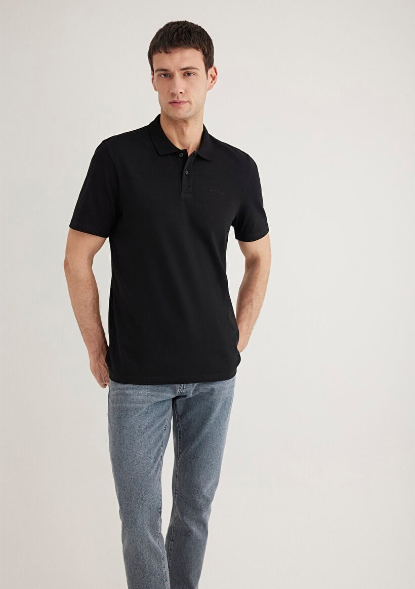 Mavi POLO YAKA TİŞÖRT Siyah Siyah Erkek T-Shirt