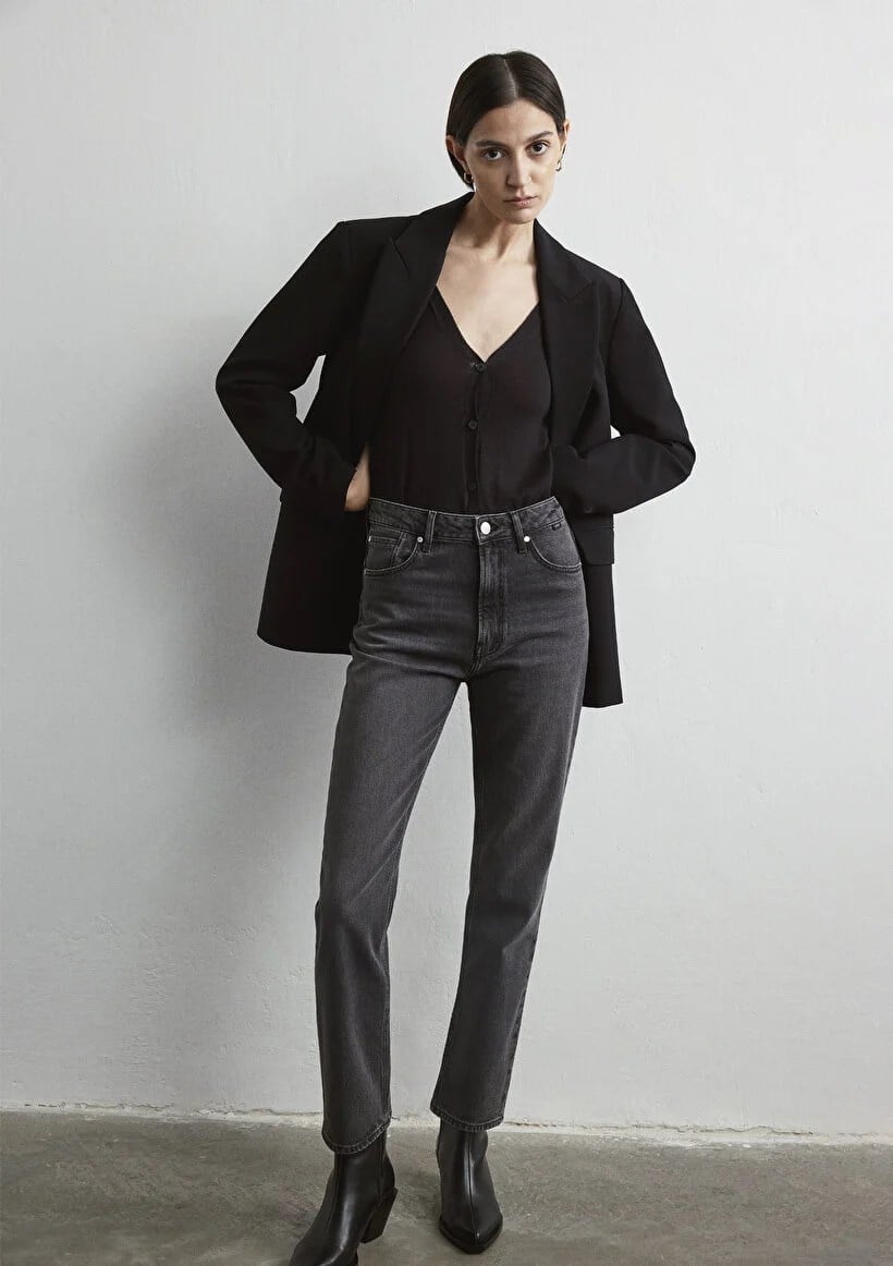 Mavi ROCKSTAR Dark Smoke icon Denim Denim Kadın Kot Pantolon