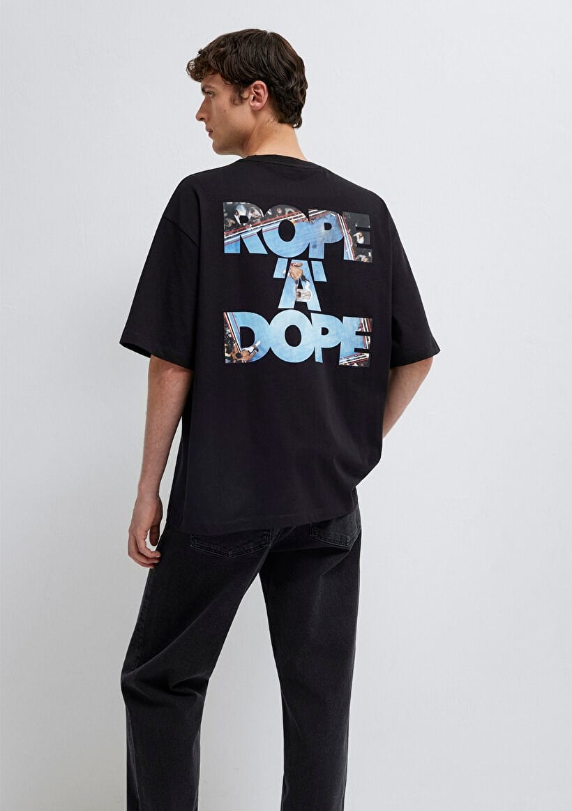 Mavi ROPE A DOPE TİŞÖRT Siyah Siyah Erkek T-Shirt