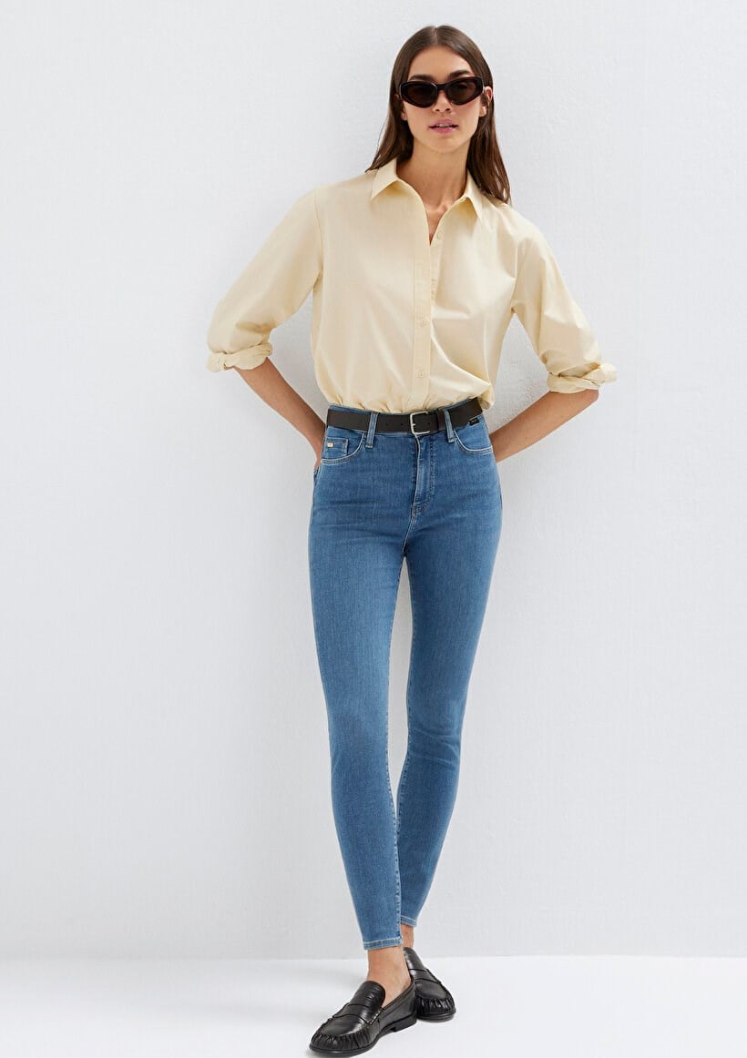 Mavi SERENAY Mid Brushed Gold Premium Denim Kadın Kot Pantolon